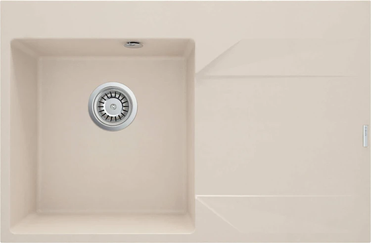 Zlewozmywak granitowy 1-komorowy prawy beżowy Evora Deante