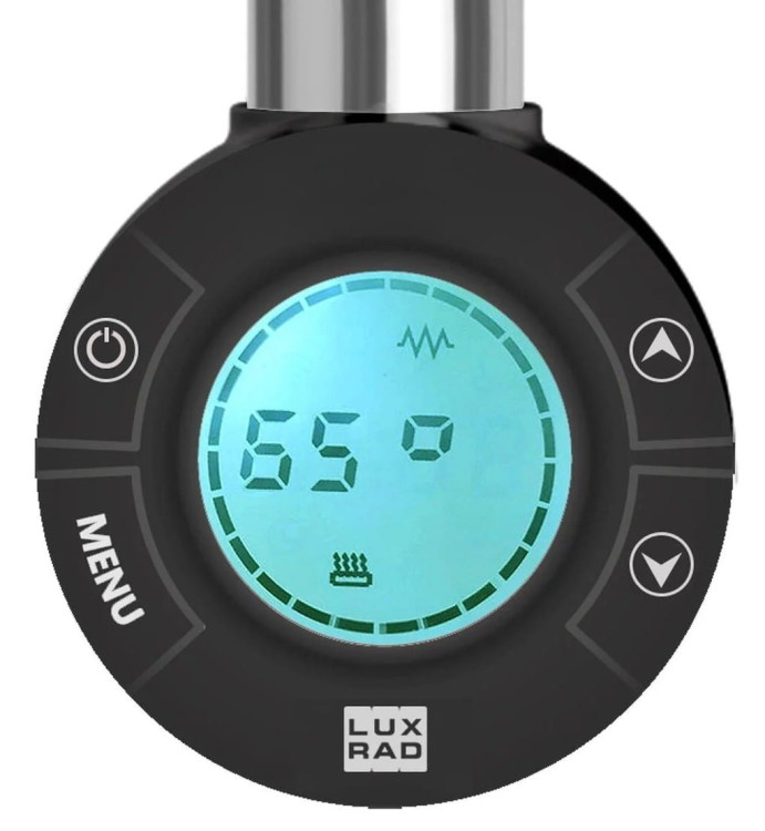 Grzejnik wodno-elektryczny Solis Elektro czarny mat 180x44,5 Luxrad