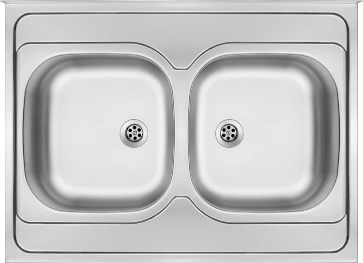 Zlewozmywak 2-komorowy bez ociekacza - dekor Tango Deante