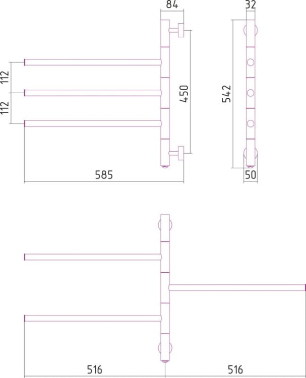 Suszarka elektryczna grzejnik Triada 500 Sunerzha