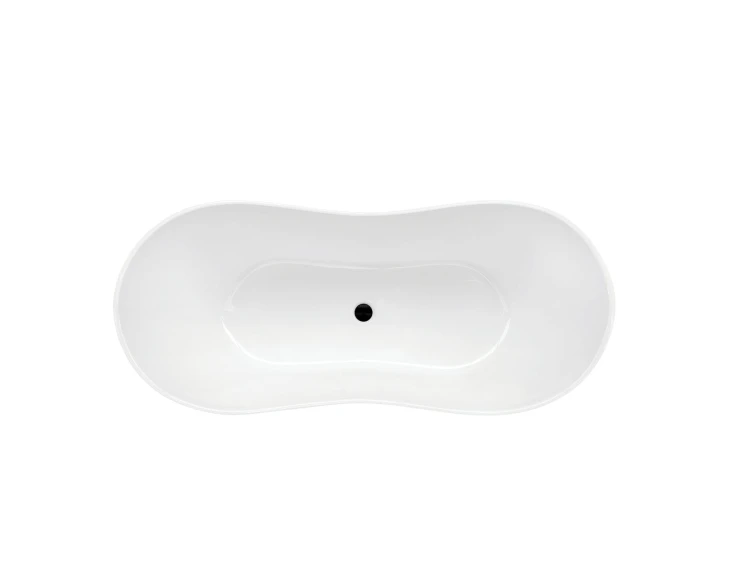 Wanna wolnostojąca Besco VIYA GLAM 160x70 grafitowa