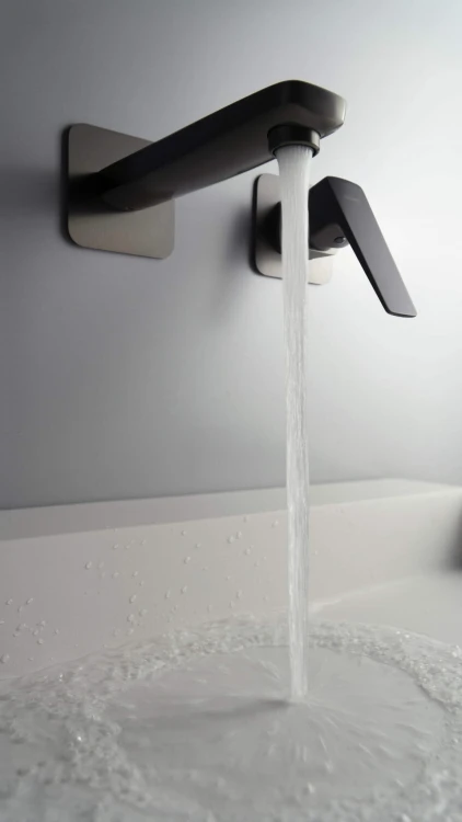 Bateria umywalkowa podtynkowa titanium Blur Deante