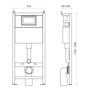 Stelaż podtynkowy do miski wc 50cm LAV 100 Lavita