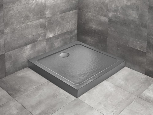 Brodzik kwadratowy Radaway Doros C Compact 80x80 Stone antracytowy