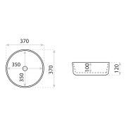 Umywalka nablatowa Merida Black Lavita