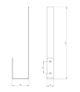 Deante Mokko Uchwyt na zapas papieru Nero