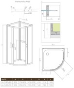 Kabina 4-ścienna Radaway Premium Plus A+2S 90x90x190 szkło przejrzyste