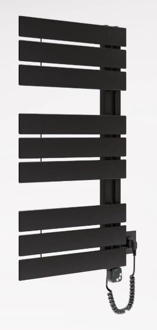 Grzejnik łazienkowy elektryczny Nobile Elektro czarny 111x50 Luxrad