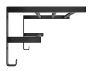 Półka ścienna HF Sheffield 52x25,6 round czarny mat Hygge Family