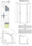 Kabina prysznicowa Radaway Premium Plus A 80x80x190 szkło przejrzyste