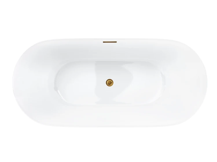 Wanna wolnostojąca corsan e041 olvena 170 cm z wykończeniem złotym