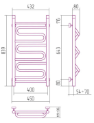 Grzejnik łazienkowy Sunerzha Elegy 80x40 kameleon