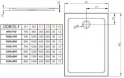 OUTLET Brodzik prostokątny Radaway Doros F 90x70