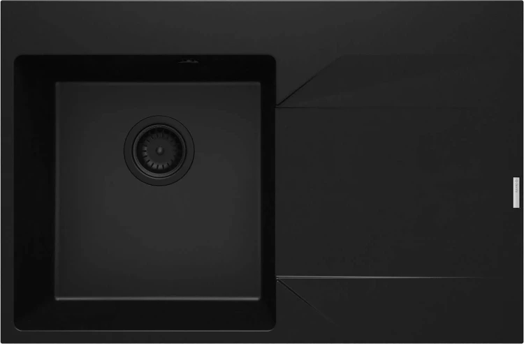 Zlewozmywak granitowy 1-komorowy z ociekaczem prawy nero Evora Deante