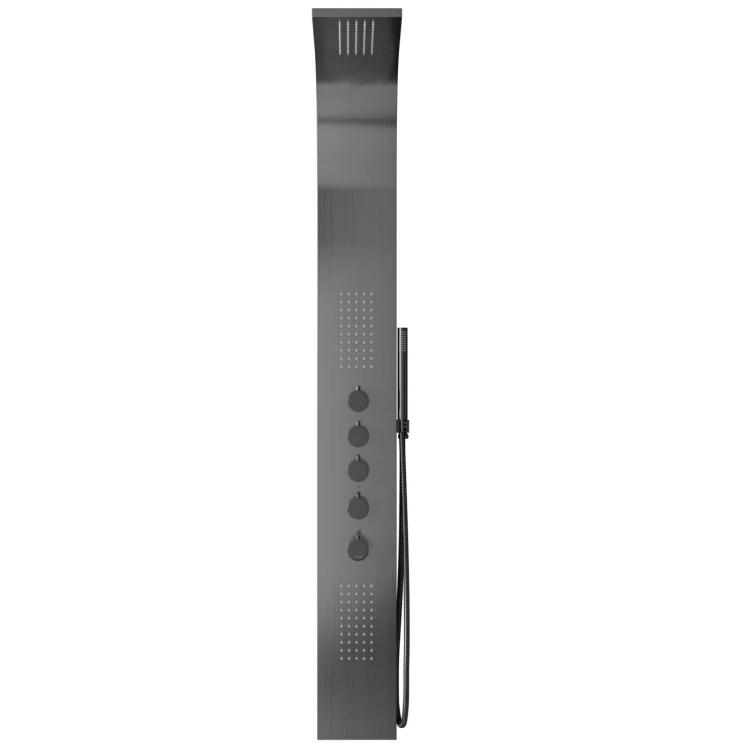Panel prysznicowy corsan samsara termostat stal gunmetal