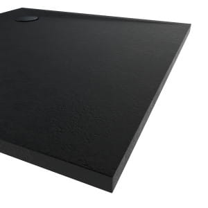 Brodzik prostokątny LIBRA Black Stone 90x100 Schedpol Schedline, czarny
