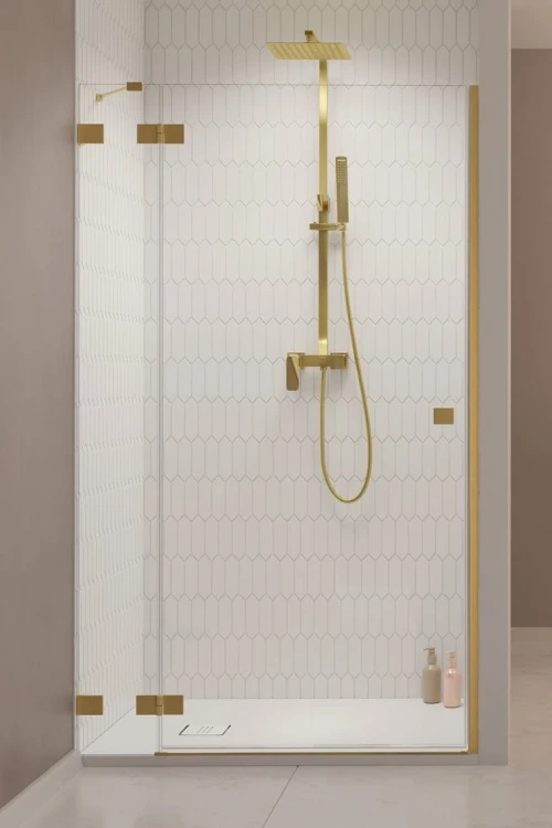 Drzwi prysznicowe Radaway Essenza Pro 8 Brushed Gold DWJ lewe