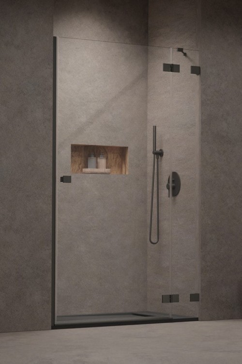Drzwi prysznicowe Essenza Pro Brushed GunMetal DWJ Radaway prawe