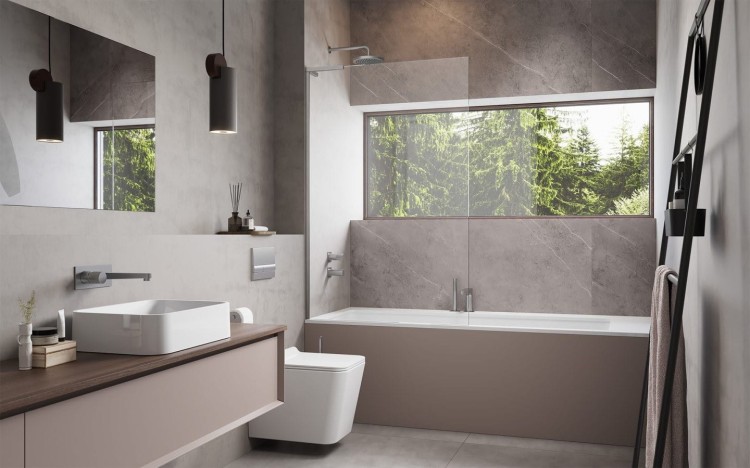 Parawan nawannowy Radaway Modo SL Brushed Nickel PNJ II lewy