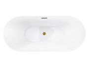 Wanna wolnostojąca corsan e043 nauti 170 cm z wykończeniem złotym