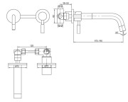 Bateria umywalkowa podtynkowa Roxin Black KOHLMAN QW180RB czarna