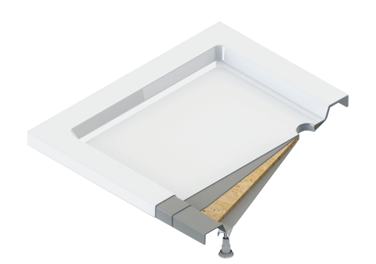 Jasmin Brodzik akrylowy kwadratowy 90 cm