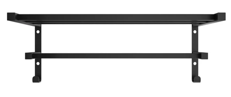 Półka ścienna HF Sheffield 52x25,6 square czarny mat Hygge Family