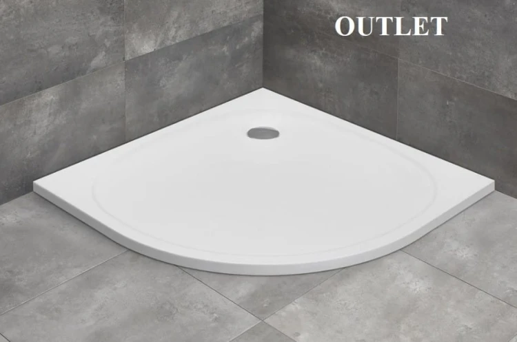 Outlet Brodzik płytki półokrągły Radaway Zantos A 90x90x3,2x1,0