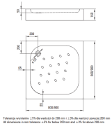 Kabina prysznicowa kwadratowa z brodzikiem 80x80x185 Cilantro Deante