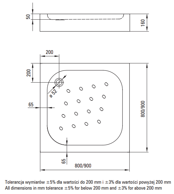 Kabina prysznicowa kwadratowa z brodzikiem 80x80x185 Cilantro Deante