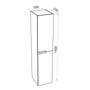 Słupek wiszący Floryda White 300 Lavita