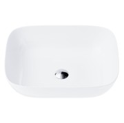 Umywalka nablatowa mono prostokątna 500x400x145 mm z korkiem chrom