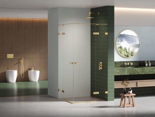 Kabina prysznicowa dwudrzwiowa New Trendy Eventa Gold Shine