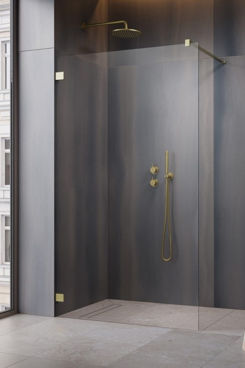 Kabina prysznicowa Radaway Essenza Pro 8 Brushed Gold Walk-in II
