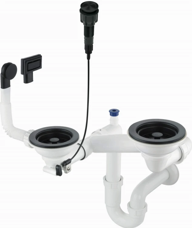 Syfon do zlewozmywaka granitowego 1.5- i 2-komorowego Space-Saver