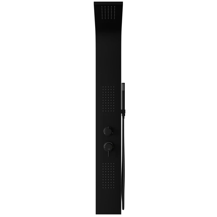 Panel prysznicowy corsan alto a017 mieszacz czarny deszczownica led