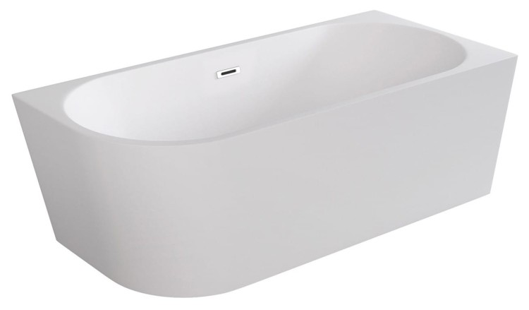 Wanna wolnostojąca Zoya Besco 150x75 prawa biała + syfon chrom