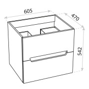 Szafka wisząca Kansas black 600 Lavita