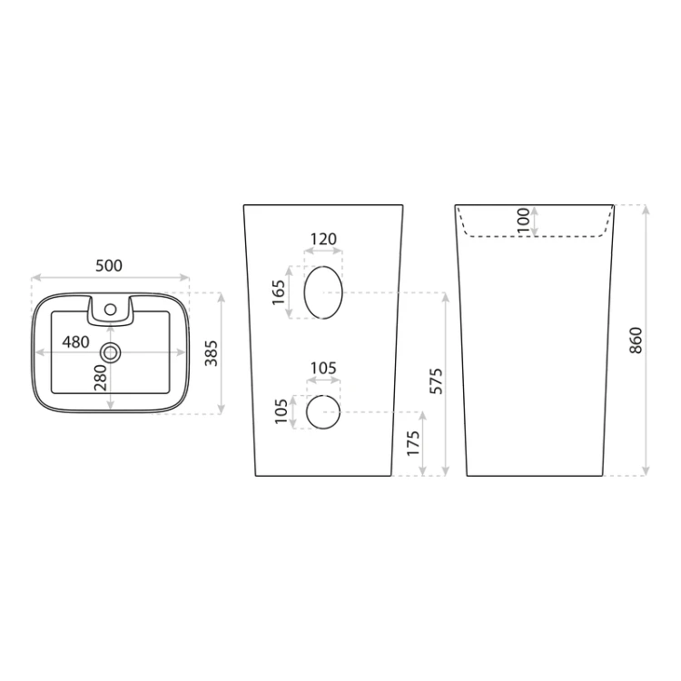 Umywalka stojąca Iva Lavita