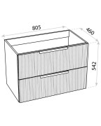 Szafka wisząca Oklahoma Wood Black 800 Lavita