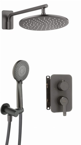 Zestaw prysznicowy podtynkowy z BOXem mieszaczowym titanium Deante Arnika