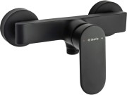 Bateria prysznicowa ścienna nero czarna Alpinia Deante