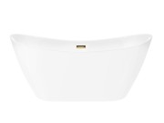 Wanna wolnostojąca corsan nauti 170 x 77 cm korek klik-klak szczotkowane złoto