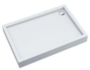 Brodzik prostokątny FAVORY PLUS 80x100 Schedpol Schedline, biały + syfon
