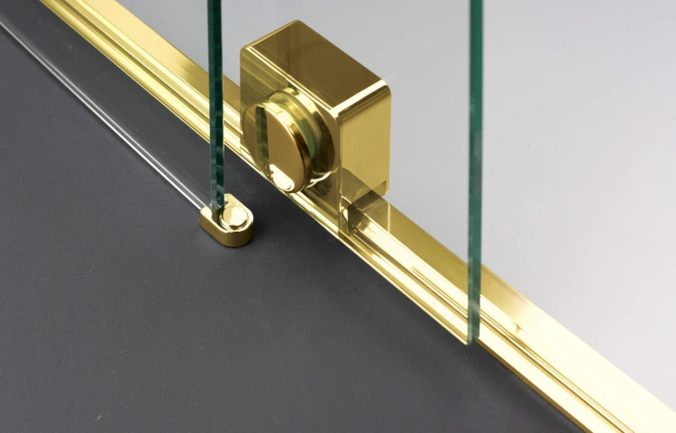 Ścianka prysznicowa walk-in 140x195 złota Prizma Deante