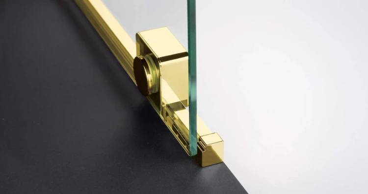 Ścianka prysznicowa walk-in 140x195 złota Prizma Deante