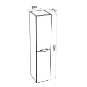 Słupek wiszący Kolorado Black Mat 300 Lavita