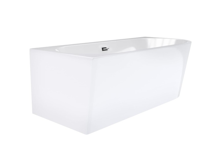 Wanna narożna corsan intero lewa 160 cm z szeroką krawędzią i wykończeniem chrom