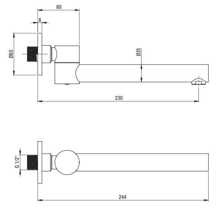 Zestaw prysznicowy podtynkowy z wylewką wannową chrom Arnika Deante