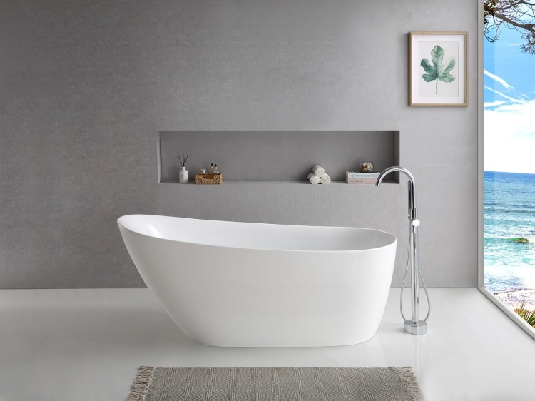 Wanna wolnostojąca estella ii slim v038xlbgl 170 cm korek klik klak złoto szczotkowane